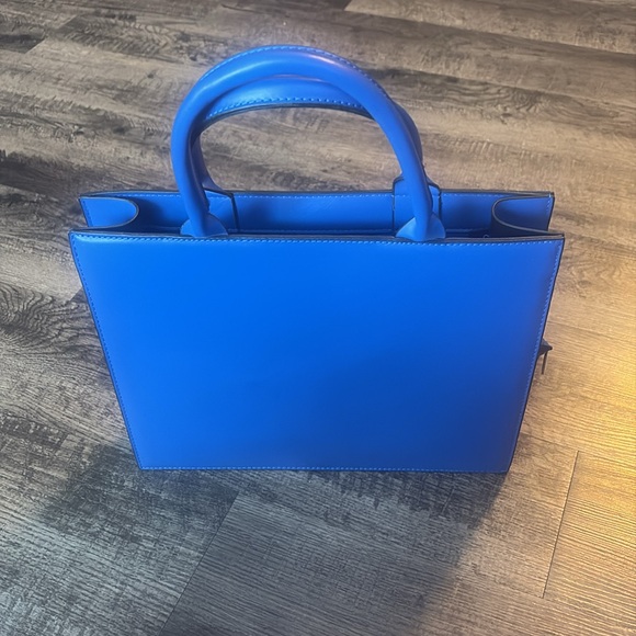 Luxury Blue Women's Tote Bag 13 x 11 x 6 - Picture 4 of 5